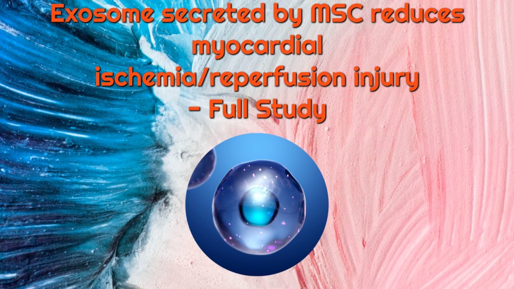 Exosome secreted by MSC reduces myocardial ischemia - reperfusion injury