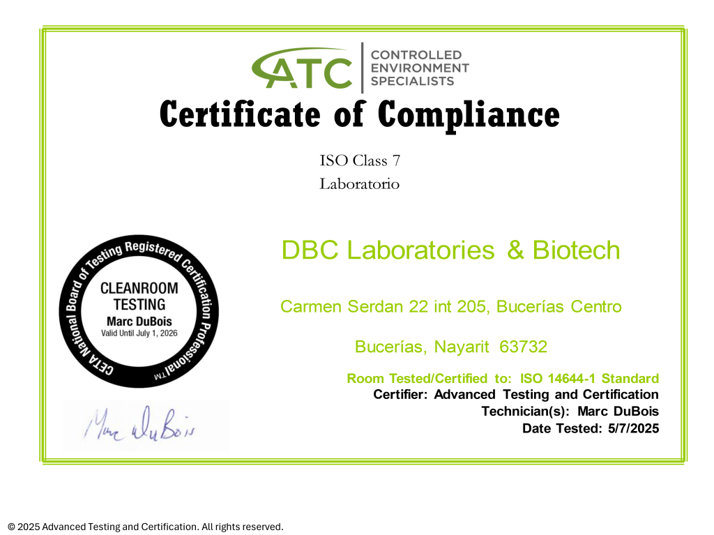 DBC Laboratories Certified ISO7 Cleanroom - 07May2025-7
