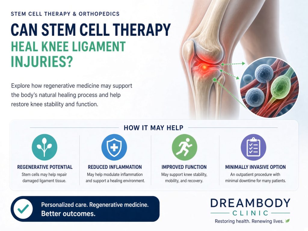 Heal Knee Ligaments like ACL, PCL, MCL with stem cell therapy